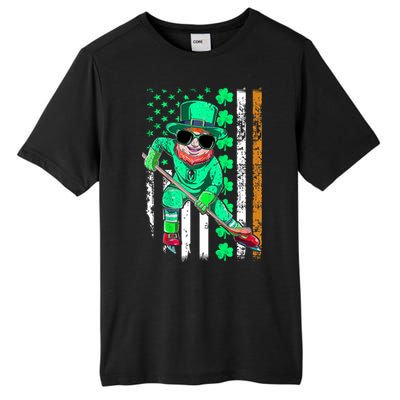 Irish American Flag Hockey St Patrick's Day Gift Tall Fusion ChromaSoft Performance T-Shirt