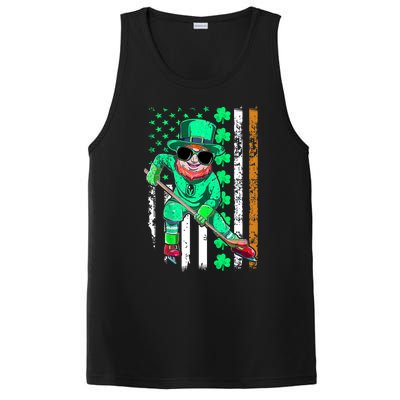 Irish American Flag Hockey St Patrick's Day Gift PosiCharge Competitor Tank