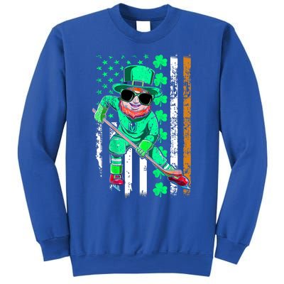 Irish American Flag Hockey St Patrick's Day Gift Sweatshirt