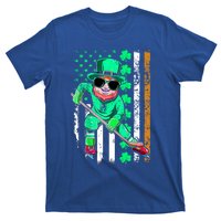 Irish American Flag Hockey St Patrick's Day Gift T-Shirt