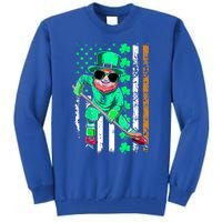 Irish American Flag Hockey St Patrick's Day Gift Tall Sweatshirt