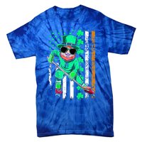 Irish American Flag Hockey St Patrick's Day Gift Tie-Dye T-Shirt