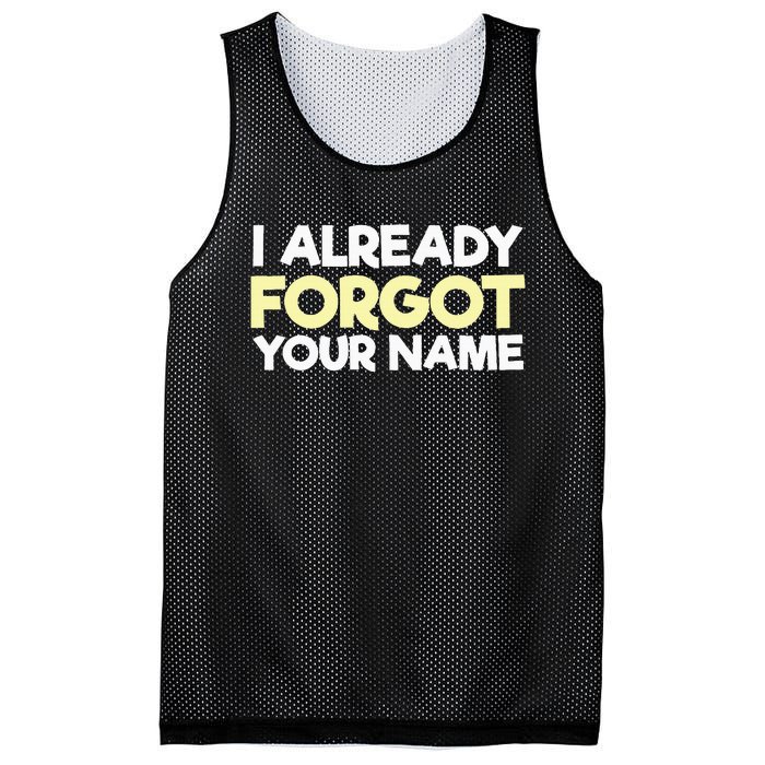 I Already Forgot You Mesh Reversible Basketball Jersey Tank