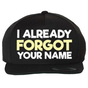 I Already Forgot You Wool Snapback Cap