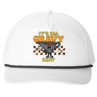 Its All Gravy Baby Funny Retro Thanksgiving Snapback Five-Panel Rope Hat