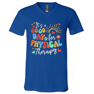 It's A Good Day For Physical Therapy Physical Therapist PT  V-Neck T-Shirt