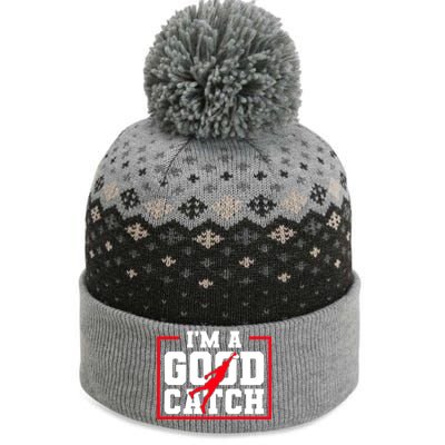 IM A Good Catch Ultimate Frisbee Gift The Baniff Cuffed Pom Beanie