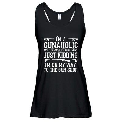 I'm A Gunaholic, Just Kidding, I'm On My Way To The Gun Shop Ladies Essential Flowy Tank