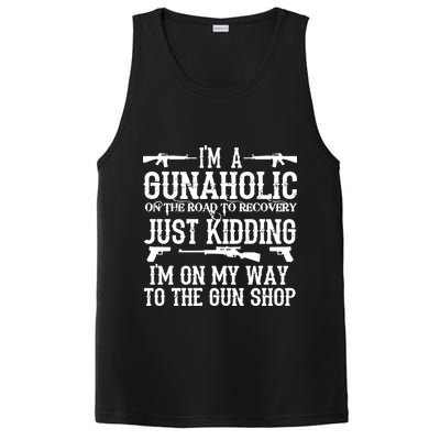 I'm A Gunaholic, Just Kidding, I'm On My Way To The Gun Shop PosiCharge Competitor Tank