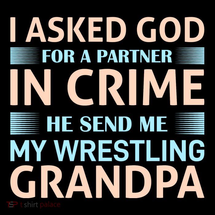 I Asked God Fo A Partner In Crime He Send Me My Wrestling Grandpa Stripe Pom Pom Beanie