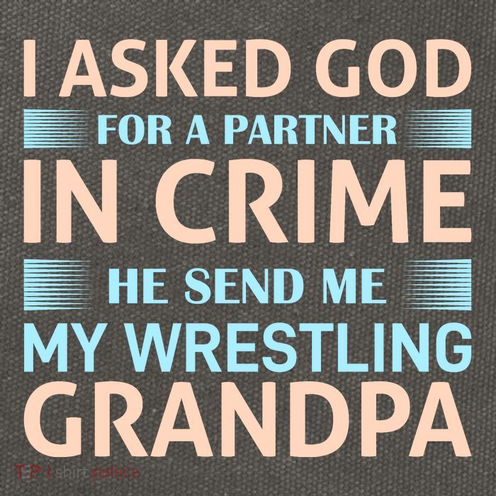 I Asked God Fo A Partner In Crime He Send Me My Wrestling Grandpa Cotton Canvas Backpack