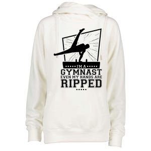 IM A Gymnast Even My Hands Are Ripped Gymnastic Great Gift Womens Funnel Neck Pullover Hood