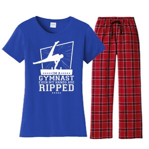 IM A Gymnast Even My Hands Are Ripped Gymnastic Great Gift Women's Flannel Pajama Set