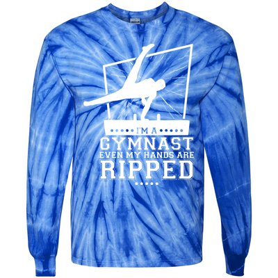 IM A Gymnast Even My Hands Are Ripped Gymnastic Great Gift Tie-Dye Long Sleeve Shirt