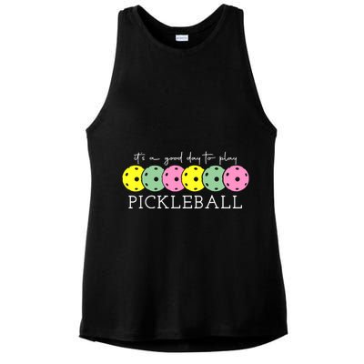 ItS A Good Days To Play Pickleball Dink Player Ladies PosiCharge Tri-Blend Wicking Tank