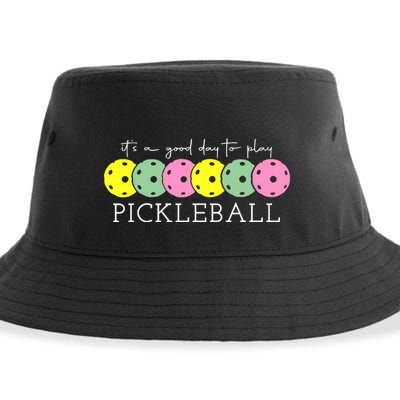 ItS A Good Days To Play Pickleball Dink Player Sustainable Bucket Hat