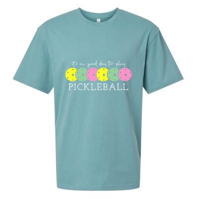 ItS A Good Days To Play Pickleball Dink Player Sueded Cloud Jersey T-Shirt