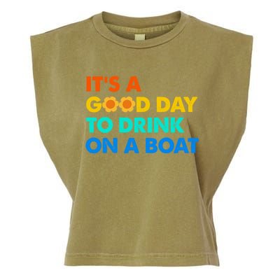 It's A Good Day To Drink On A Boat Garment-Dyed Women's Muscle Tee