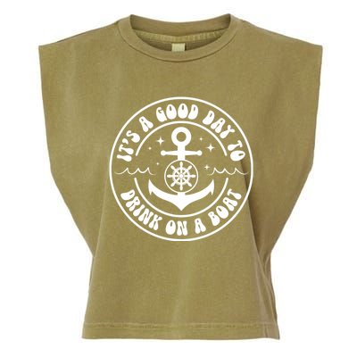 It's A Good Day To Drink On A Boat Garment-Dyed Women's Muscle Tee