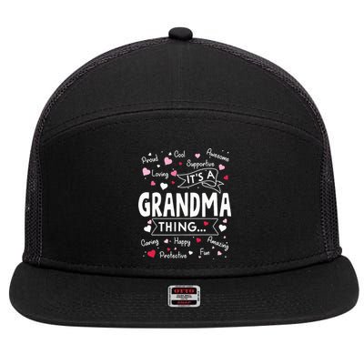 Its A Grandma Thing Funny Sayings Cute Grandma Mothers Day 7 Panel Mesh Trucker Snapback Hat