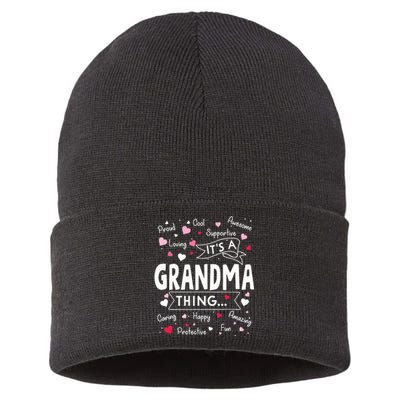 Its A Grandma Thing Funny Sayings Cute Grandma Mothers Day Sustainable Knit Beanie