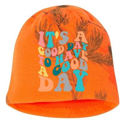 It's A Good Day To Have A Good Day Colorful Motivational Gift Kati - Camo Knit Beanie