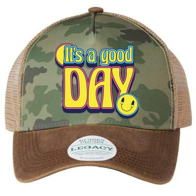 It's A Good Day Retro Positive Happy Legacy Tie Dye Trucker Hat