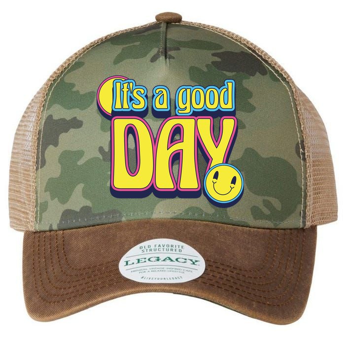 It's A Good Day Retro Positive Happy Legacy Tie Dye Trucker Hat