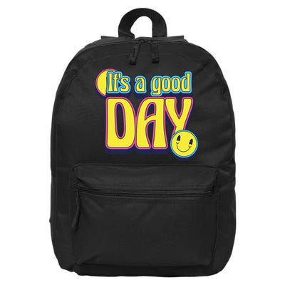 It's A Good Day Retro Positive Happy 16 in Basic Backpack