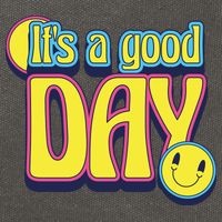 It's A Good Day Retro Positive Happy Cotton Canvas Backpack