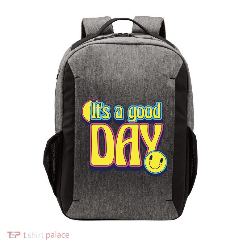 It's A Good Day Retro Positive Happy Vector Backpack