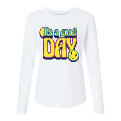 It's A Good Day Retro Positive Happy Womens Cotton Relaxed Long Sleeve T-Shirt