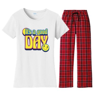 It's A Good Day Retro Positive Happy Women's Flannel Pajama Set