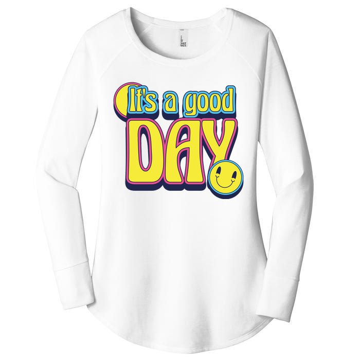 It's A Good Day Retro Positive Happy Women's Perfect Tri Tunic Long Sleeve Shirt