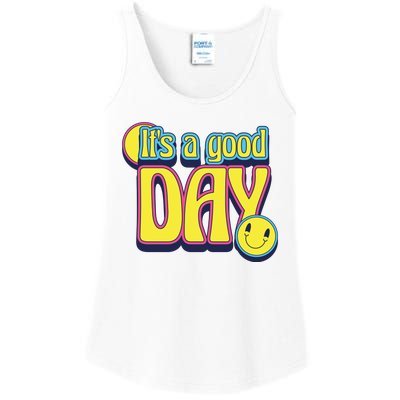 It's A Good Day Retro Positive Happy Ladies Essential Tank