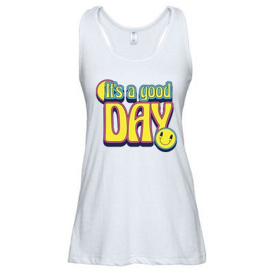 It's A Good Day Retro Positive Happy Ladies Essential Flowy Tank