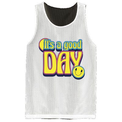 It's A Good Day Retro Positive Happy Mesh Reversible Basketball Jersey Tank
