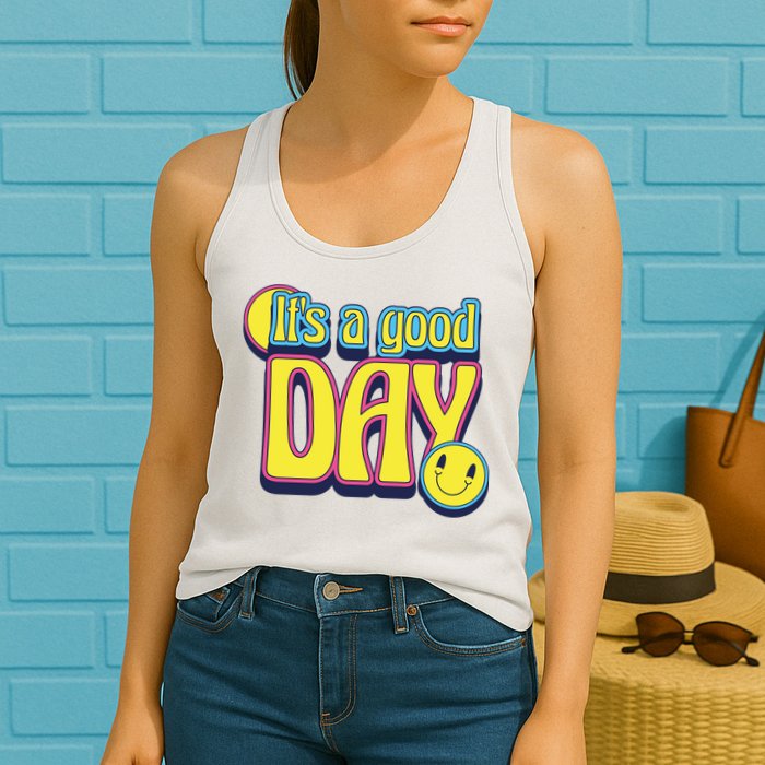 It's A Good Day Retro Positive Happy Womens Tank Top