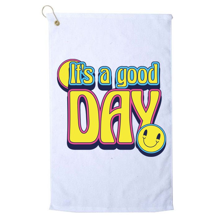 It's A Good Day Retro Positive Happy Golf Towel