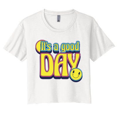 It's A Good Day Retro Positive Happy Crop Top