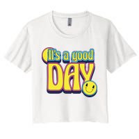 It's A Good Day Retro Positive Happy Crop Top