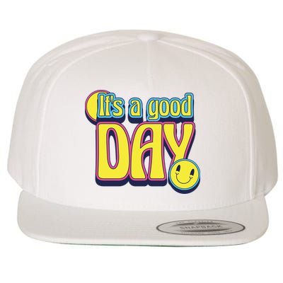 It's A Good Day Retro Positive Happy Wool Snapback Cap
