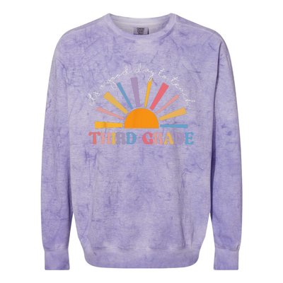 It's A Good Day To Teach Third Grade Funny 3rd Grade Teacher Colorblast Crewneck Sweatshirt