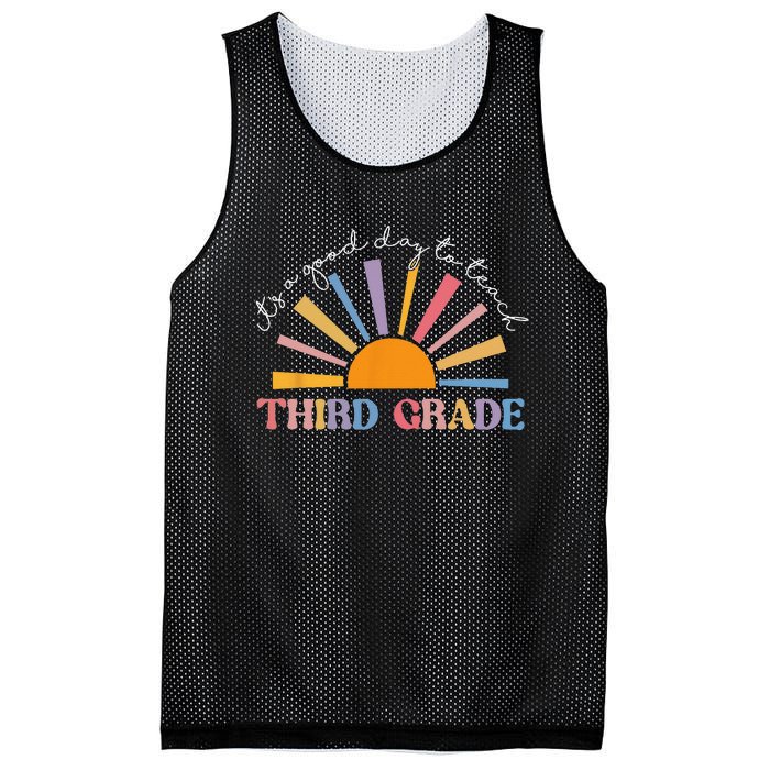 It's A Good Day To Teach Third Grade Funny 3rd Grade Teacher Mesh Reversible Basketball Jersey Tank