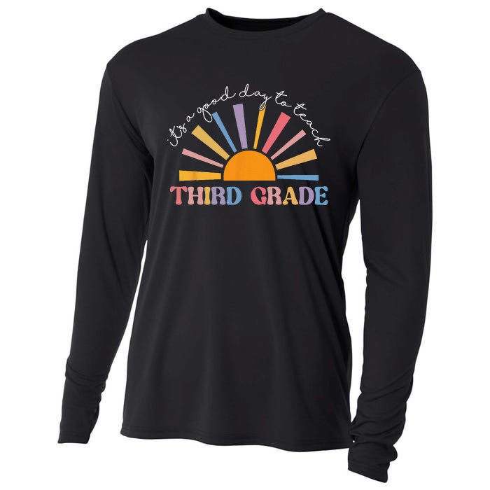 It's A Good Day To Teach Third Grade Funny 3rd Grade Teacher Cooling Performance Long Sleeve Crew