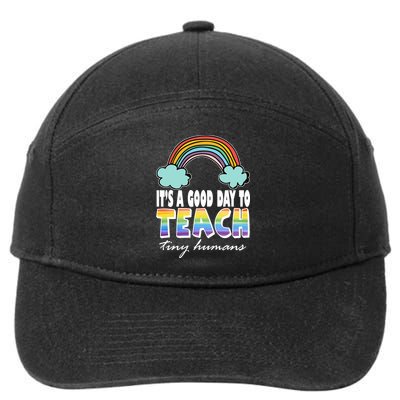 Its A Good Day TO Teach Tiny Humans Rainbow 7-Panel Snapback Hat