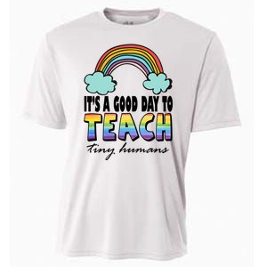 Its A Good Day TO Teach Tiny Humans Rainbow Cooling Performance Crew T-Shirt