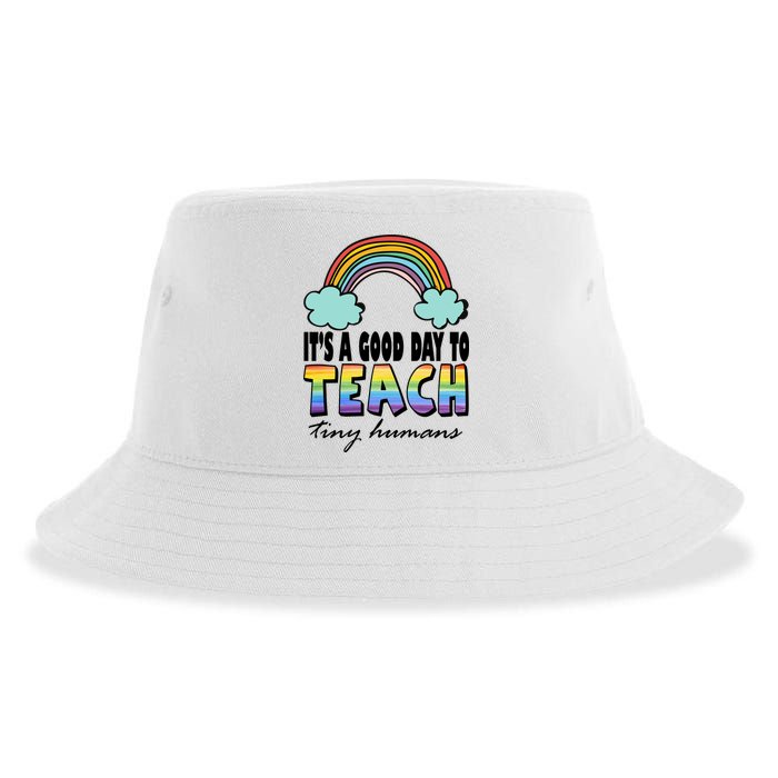 Its A Good Day TO Teach Tiny Humans Rainbow Sustainable Bucket Hat
