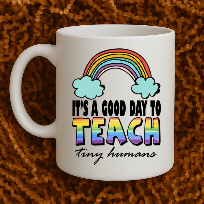 Its A Good Day TO Teach Tiny Humans Rainbow Mug
