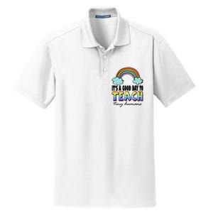 Its A Good Day TO Teach Tiny Humans Rainbow Dry Zone Grid Polo